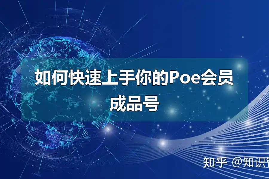 如何快速上手你的Poe会员成品号